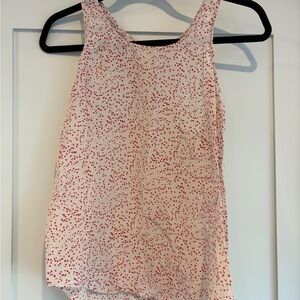 Club Monaco Red and White Patterned Camisole